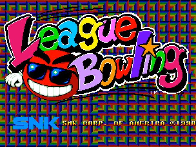 League Bowling title screen for Neo Geo CD
